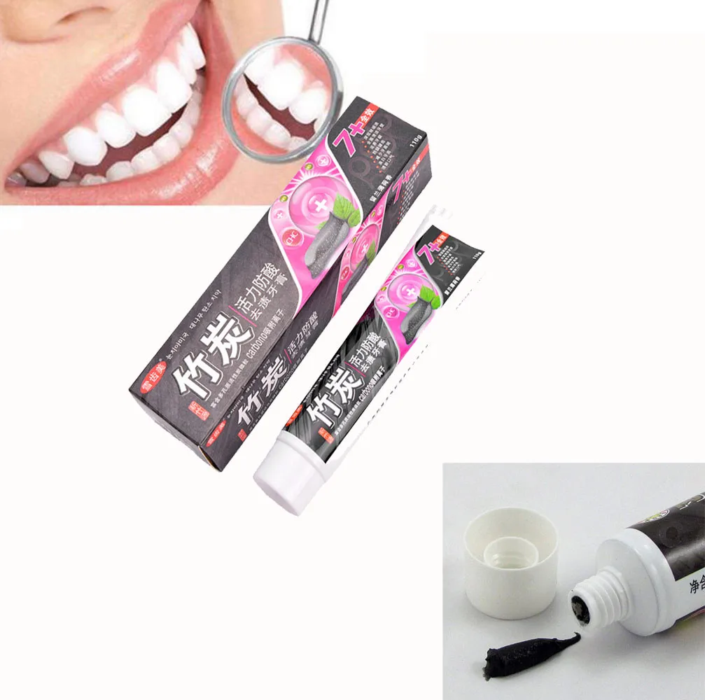 

100% Safe Natural Toothpaste 110g Stain Remover Full Effect Anti Acid Bamboo Charcoal Toothpaste Whitening Teeth Drop Shipping