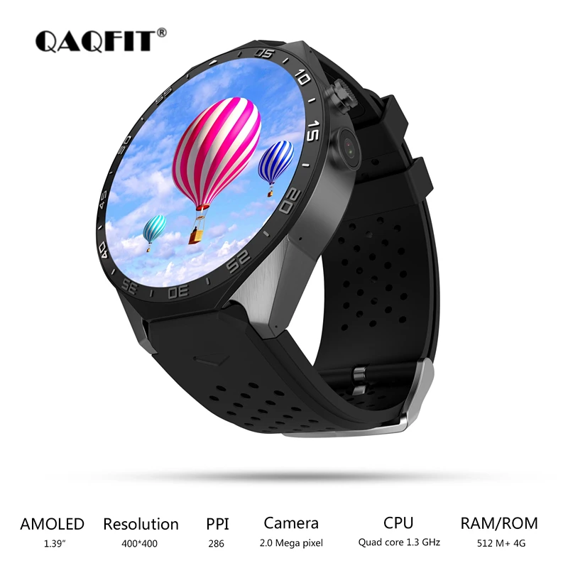 

KW88 Smart Watch 1.39 Inch MTK6580 Quad Core 1.3GHZ Android 5.1 3G Smartwatch 400mAh 2.0 Mega Pixel Heart Rate Monitor Tracker