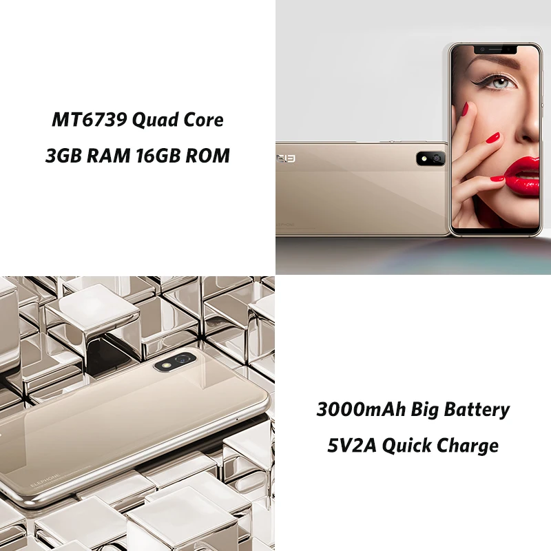 Elephone A4 3 GB + 16 Гб 5 85 &quot19:9 HD Экран Смартфон Android 8 1 MT6739 4 ядра сотовый телефон 3000 mAh 4G