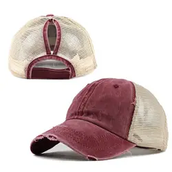 Летний модный конский хвостик, сетчатая бейсбольная Кепка унисекс спортивные шапки для женщин и мужчин, Snapback cap, летняя Регулируемая Кепка
