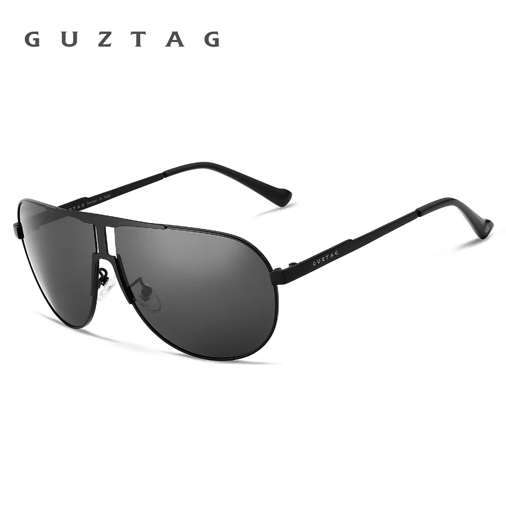 Koop GUZTAG Merk Fashion Klassieke Gepolariseerde Zonnebril mannen Designer HD Goggle Geïntegreerde Eyewear zonnebril UV400 Voor Mannen G8026