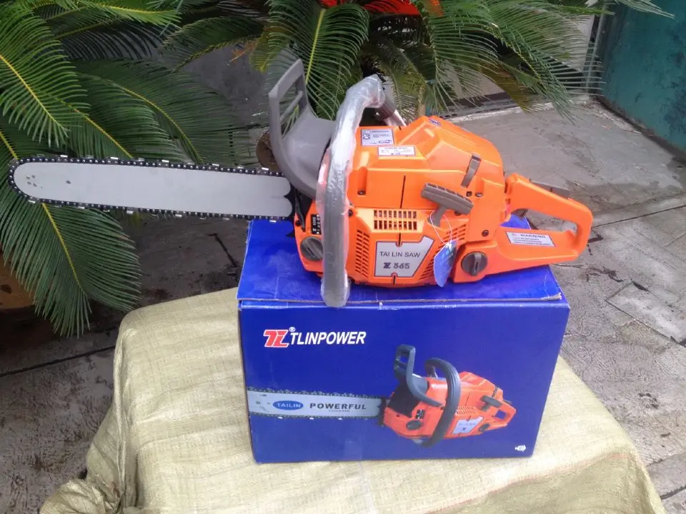 Professional wood cutter chain saw HUS 365 Gasoline CHAINSAW ,65CC CHAIN SAW, Heavy Duty