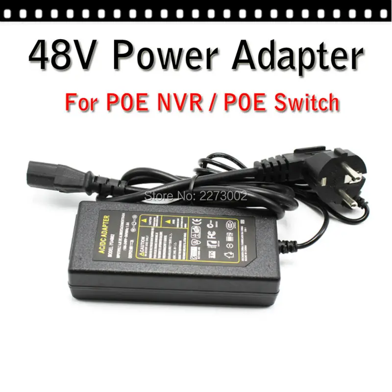 

AC to DC 48V 2A Power Adapter for poe switch poe nvr High Quality Voltage Converter Switching Power Supply cctv accessories