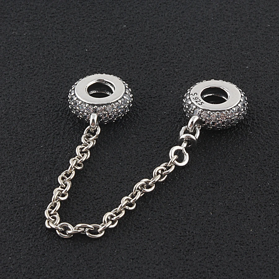 ZMZY Аутентичные стерлингового серебра 925 очаровательный Кристал шарики на страховочной цепочке спиральное отверстие Fit Pandora браслет для женщин DIY ювелирные изделия