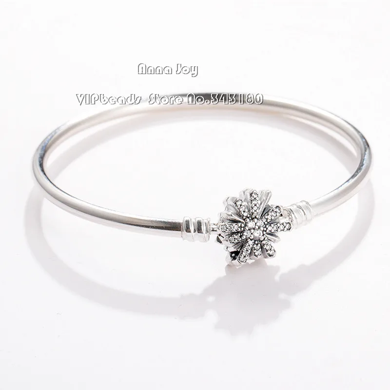 

Alissa 2018 Winter New 925 Sterling Silver Dis Mickey & Minnie Open Bangle Bracelets Fit European Fashion Chram Beads