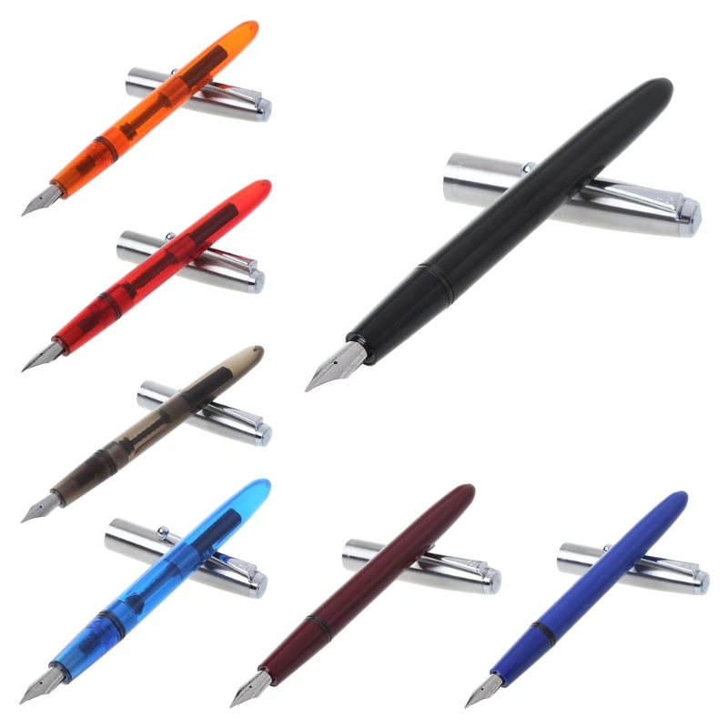 

1 Pc Vintage Stainless Steel Cap Fountain Pen 0.5mm Nib Business Office Supply Gift Hot New