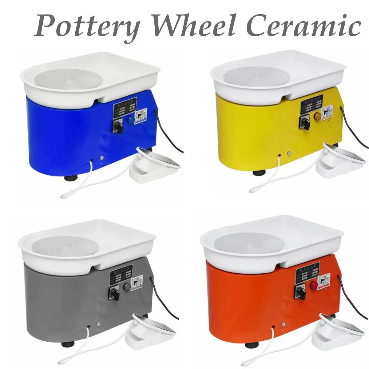 

Pottery Forming Machine 220V 350W Electric Pottery Wheel DIY Clay Tool with Tray Flexible Foot Pedal For Ceramic Work Ceramics