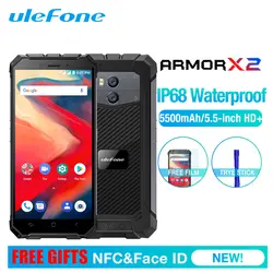 Ulefone Power X2 Водонепроницаемый мобильного телефона 5,5 "Android 8,1 4 ядра 2G/16G NFC Face ID 5500 Max две sim карты 13MP IP68 3g смартфон