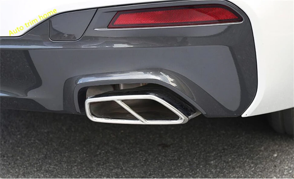 

Lapetus Rear Cylinder Exhaust Pipe Cover Trim 2 Pcs / Set Fit For BMW 5 Series Sedan G30 525 528 530 2017 2018 Stainless Steel