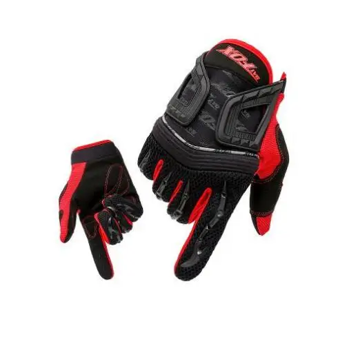 Горячие Гель полный палец Для Мужчин велосипедные перчатки MTB велосипед перчатки Guantes гоночный мотоцикл Eldiven CS перчатки BAT лиса DH - Цвет: red