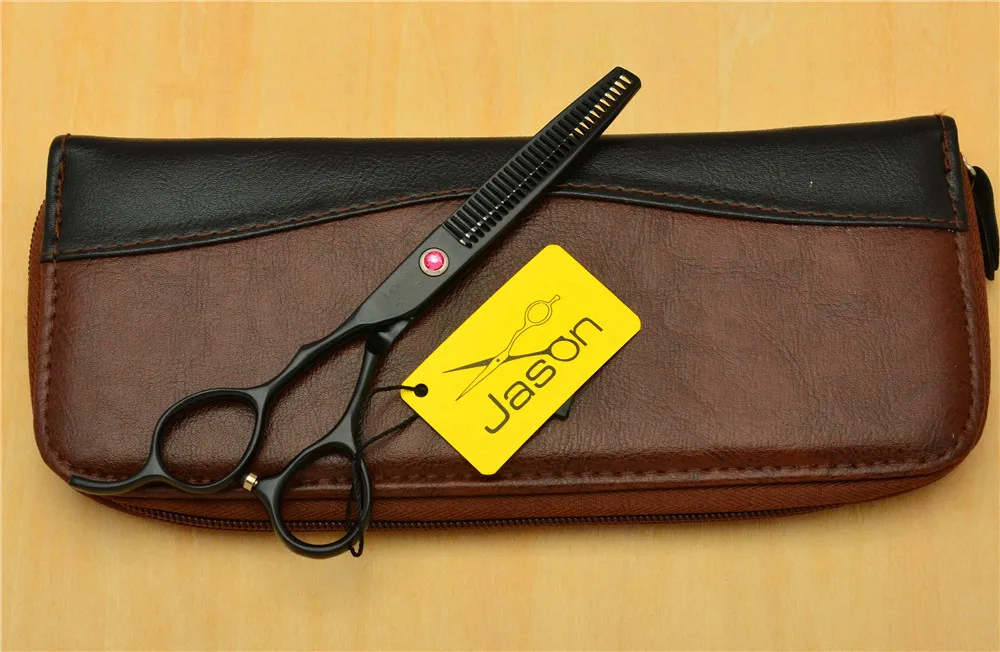Левая рука 5 дюймов бренд Jason Парикмахерские ножницы JP 440C для резки филировочные