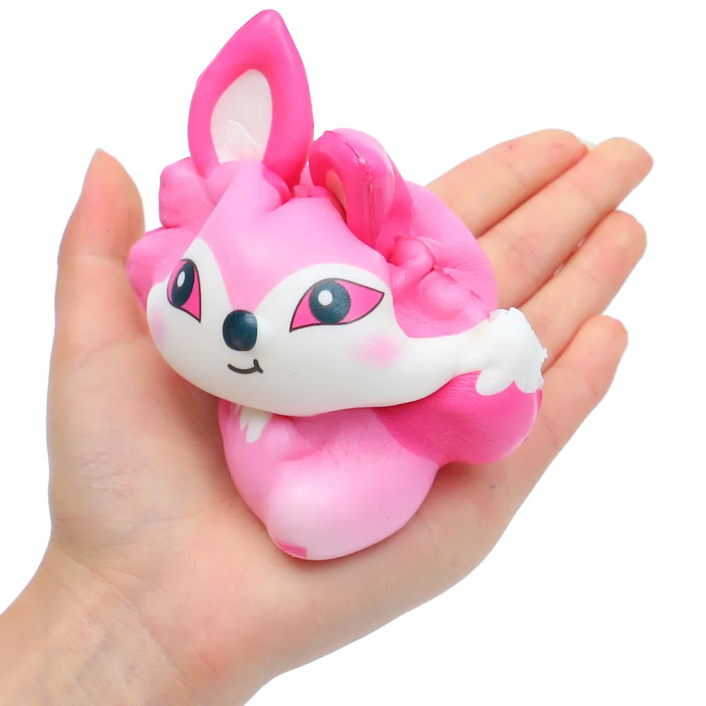 Kawaii Lovely Fox медленно поднимающийся крем ароматизированное Снятие напряжения стресс рельефные игрушки Игрушка-антистресс приседающие