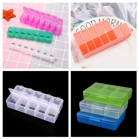 

1PC 7 Days Pill Case Weekly Medicine Box Holder Tablet Storage Container Pill Box Splitters Organizer New