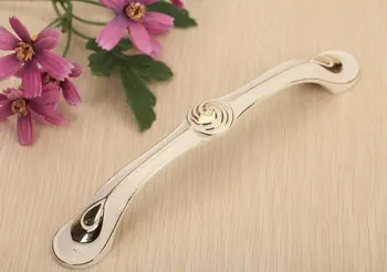 

20 pcs Ivory / gold, true antique handles / doors drawer wardrobe cabinet handlefree shipping