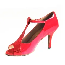 Zapatos de BAILE красный 4.5-каблук 10 см высокий каблук высота Профессиональный Сальса Обувь Туфли для латинских танцев женские jyg879