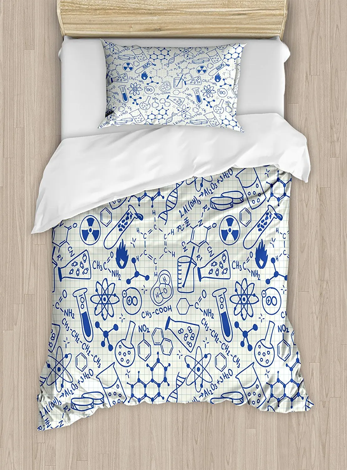 Children Duvet Cover Set Science Chemistry Geometry Math Nerd Geek