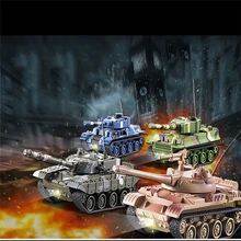 1 Piece New Arrival Tank Remote Control Model RC Military Tanks Interactive Toys for Children And Free Shipping