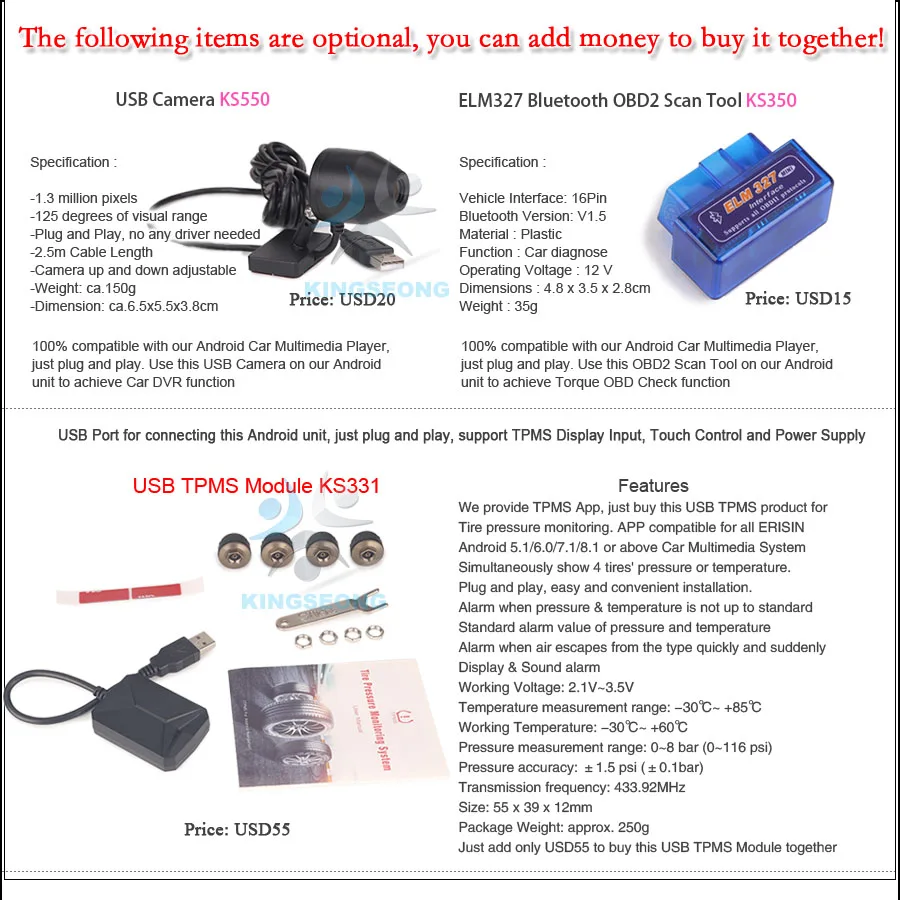 

car dvr usb camera+ cable A