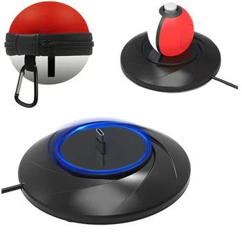 

Led Charging Stand Type C Charger Dock Station Quick Charge For Nintend Switch NS Poke Ball Plus Pokeball Eevee + Carry Bag Case