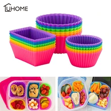 10 шт красочные силиконовые формы антипригарные термостойкие многоразовые прямоугольное мыло Cakecup силиконовые формы для выпечки кексов