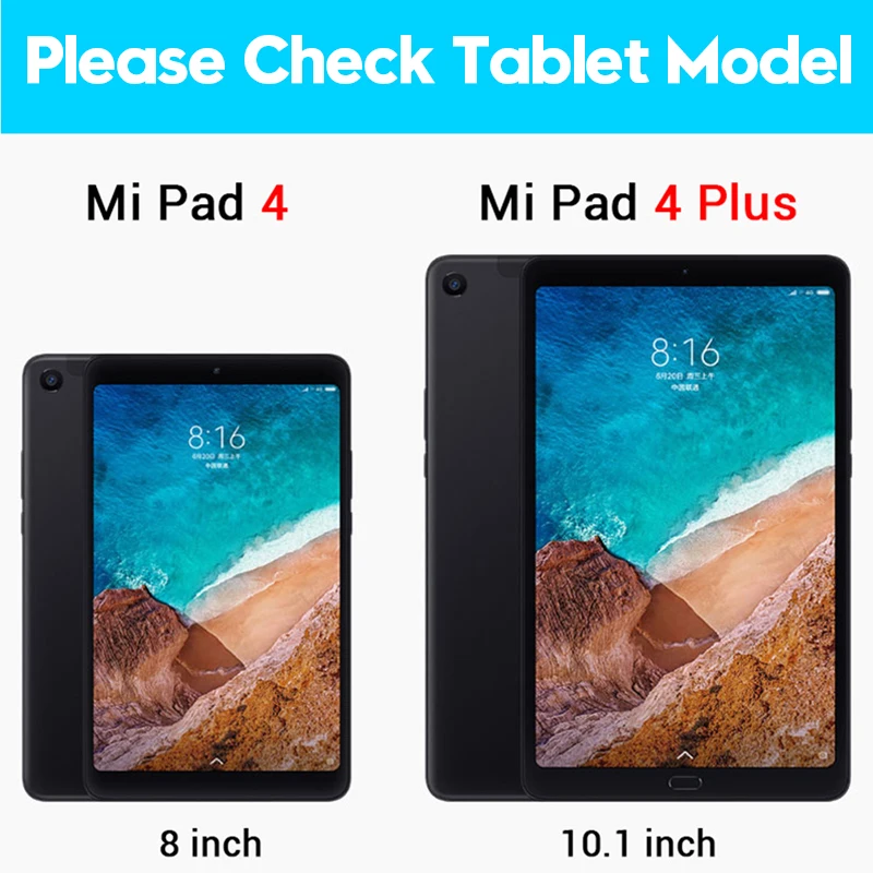 Ультратонкий чехол для Xiaomi mi pad 4 mi pad 4 8 Smart из искусственной кожи с магнитной застежкой для Xiaomi mi pad 4 Plus mi pad 4 Plus 10,1