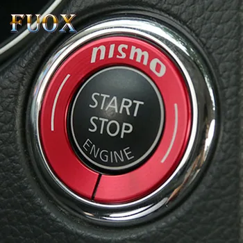 

Metal Car Key Ignition Switch Hole Decal Auto Start Stop Engine Button Sticker for Nissan NISMO Rogue Qashqai Teana Logo Sticker
