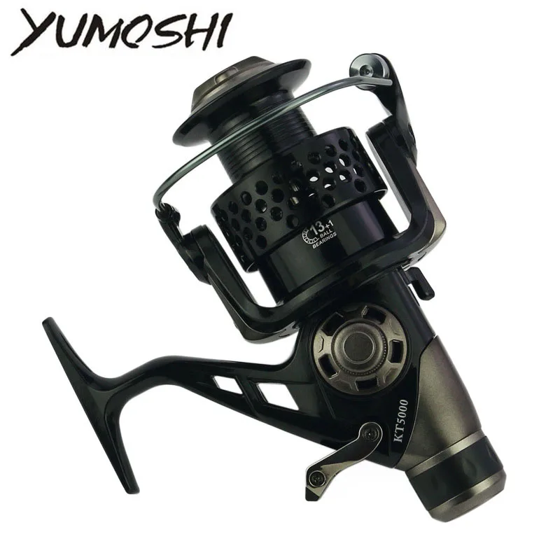 

yumoshi 2019 series Double Brake carp spinning Fishing Reel left or right Fishing Feeder Reels high speed wheel fishing wheel KT