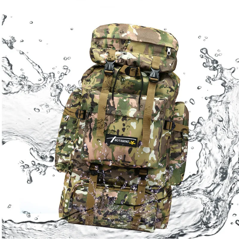 70L Molle Camo Тактический рюкзак военный армейский водонепроницаемый походный рюкзак для путешествий рюкзак для спорта на открытом воздухе сумка для альпинизма