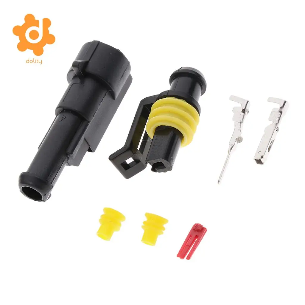 Baoblaze 1 Set 1/2/3/4/6 Pin HID Sealed Waterproof Quick Splice Electrical Wire Connector Plug