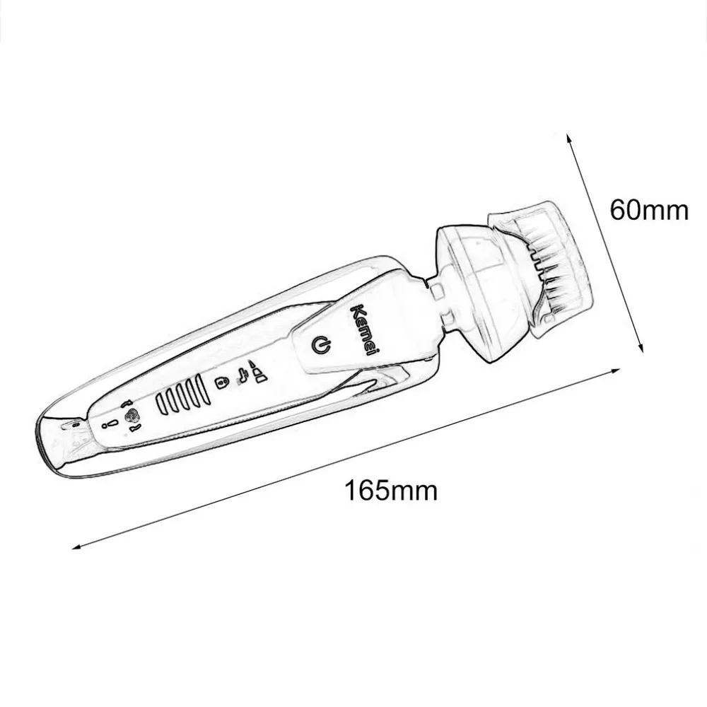 7в1 KEMEI мужской набор для ухода бритва прецизионный триммер Борода Усы турбо boost Электрический станок для бритья лица тример DFDF