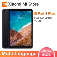 Xiaomi mi Pad 4 Plus pc tablet 10," 8620 mAh Snapdragon 660 Octa Core 1920x1200 13MP+ 5MP Cam 4G Планшеты Android mi Pad 4