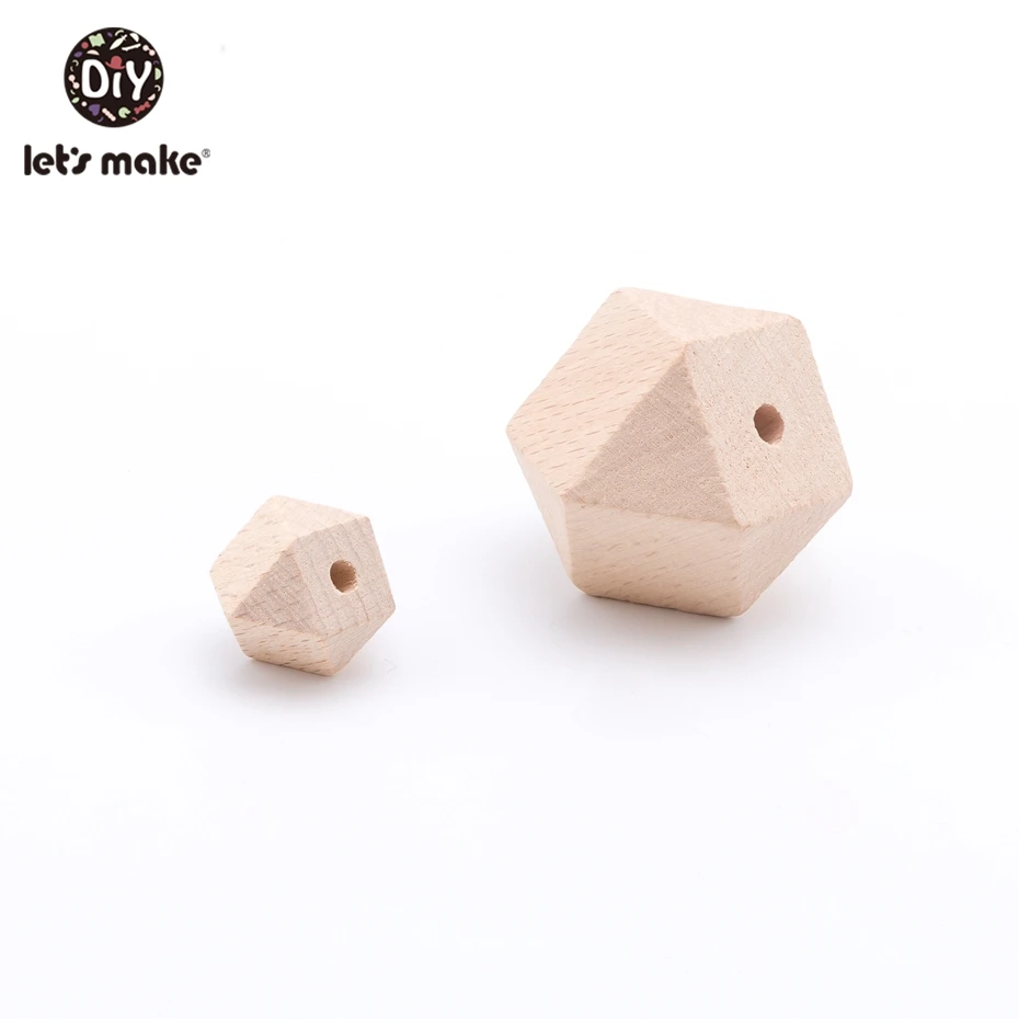Contas de Madeira Brinquedos para o Bebê Brinquedo de Madeira do Bebê Letmake Fazer 16mm 20mm Hexágono Faia Dentição Faça Você Mesmo Brinquedos Chocalho Mordedor Mordedores s 100 pc 8 hexágono contas de madeira faia dentição brinquedos