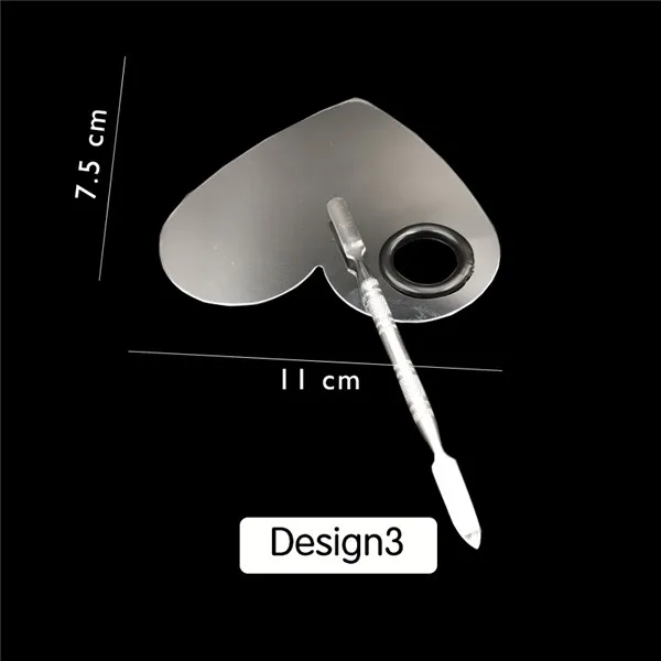 8 Тип набор для профессионального макияжа Набор паллетка для ногтей основа, смешивание палитра+ лопатка разных форм ногтей инструмент - Цвет: Desing3