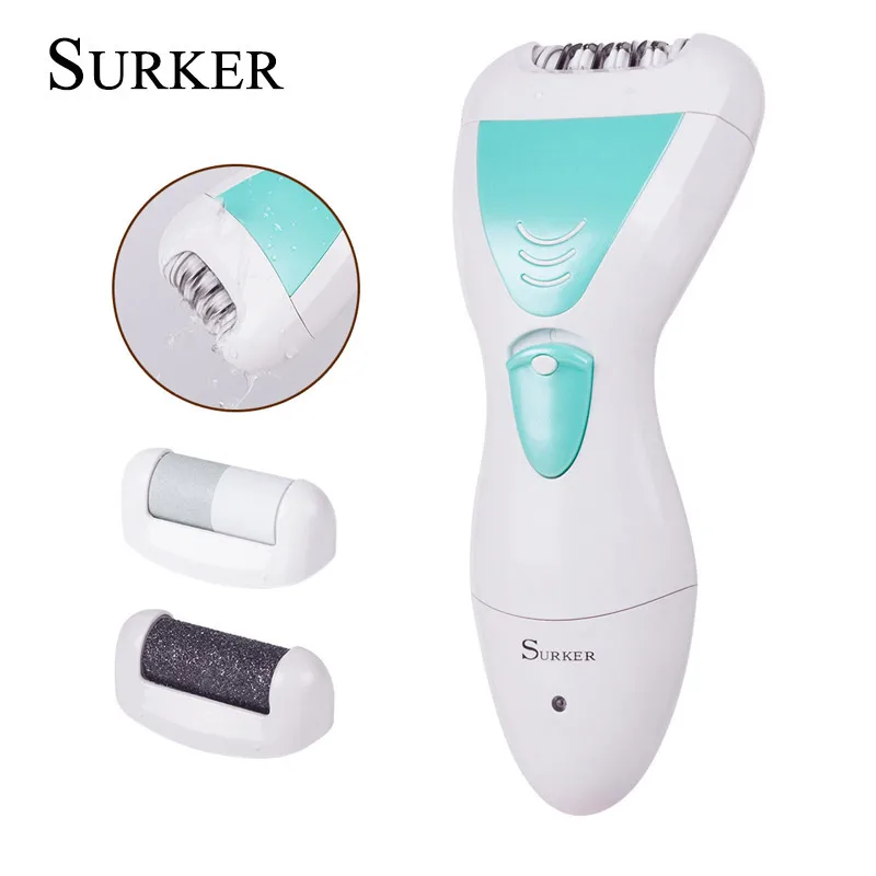 

Surker 3 In 1 Women Epilator Rechargeable Waterproof Multifunctional Lady Beauty Tool for Removing Hair Full Body Use SK-503