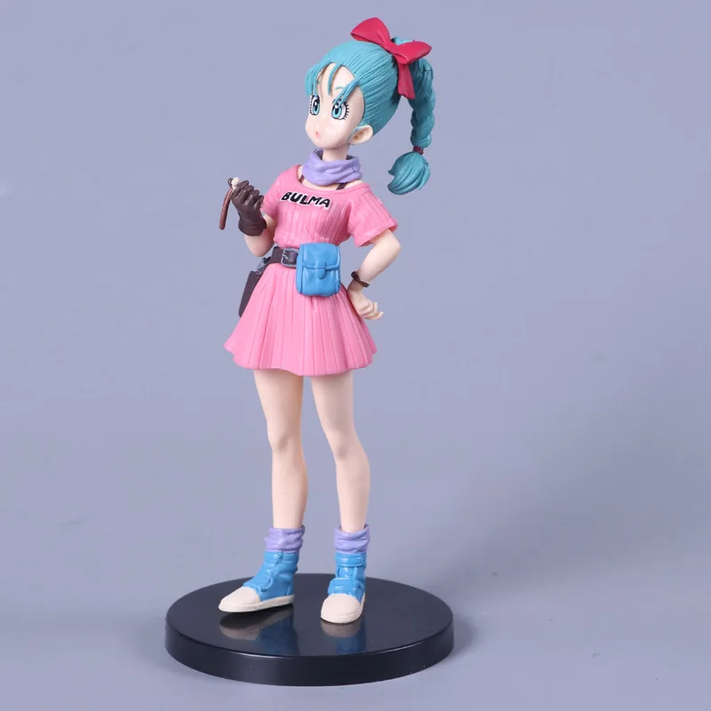 Аниме Dragon Ball Z Bulma розовая юбка для поиска. Фигурка DBZ Гоку друг ПВХ Коллекция Модель 14 см