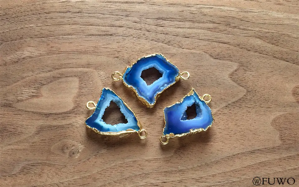 Purple Agate Slice Connector 14