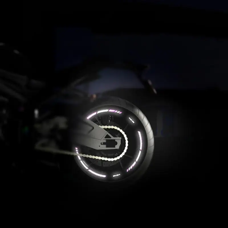 Для мотоциклов и автомобилей Стикеры s наклейки со светоотражающими элементами колеса для мотокросса 10/12/18in к рулю мотоцикла велосипеда диски лента наклейка на шину стайлинга автомобилей r20