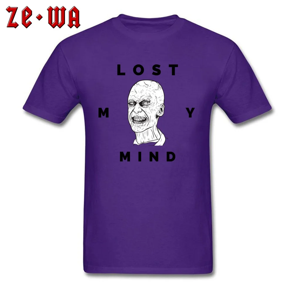 Lost My Mind 2 Casual Fall 100% Cotton Round Neck Male Tops Tees Design Tee-Shirts 2018 Discount Short Sleeve T Shirts Lost My Mind 2 purple