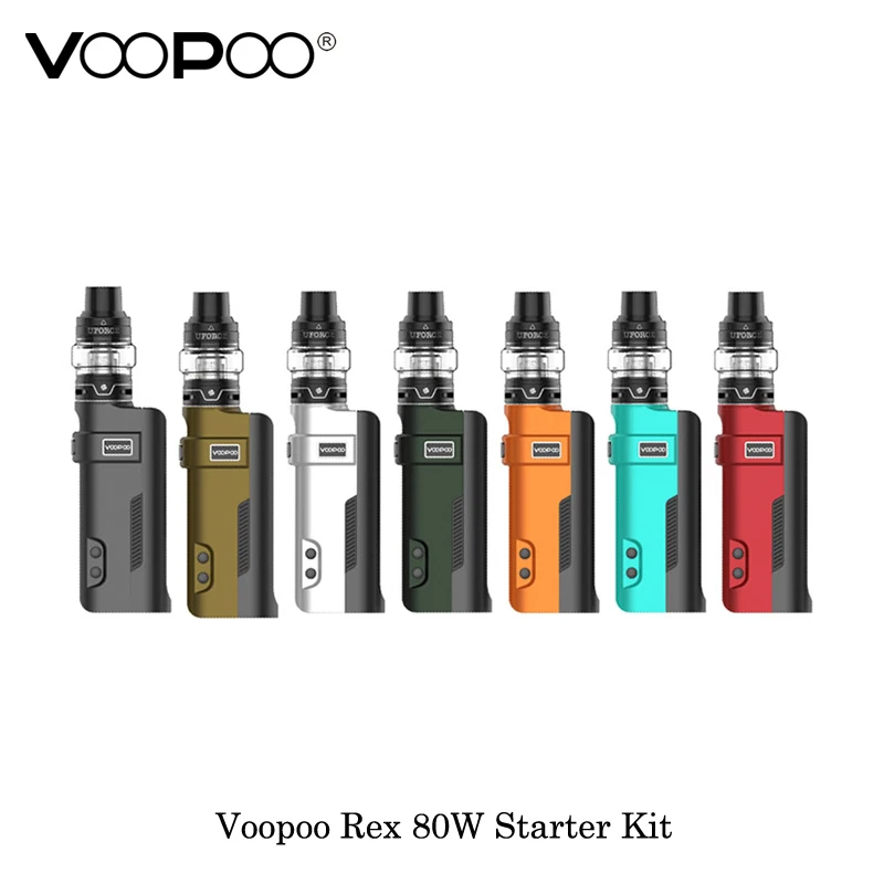 

electronic cigarette Voopoo Rex 80W Starter Kit With Uforce SubOhm Tank Powered By Single 18650 Battery Vape Vaporizer VS Drag 2