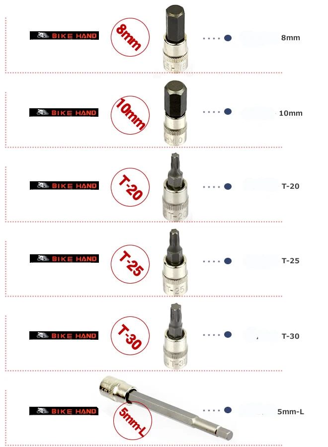 Professional Тайвань BIKEHAND YC-617-2S Велосипедный спорт велосипед крутящий момент шестигранный ключ инструмент разъем гаечный ключ набор комплект