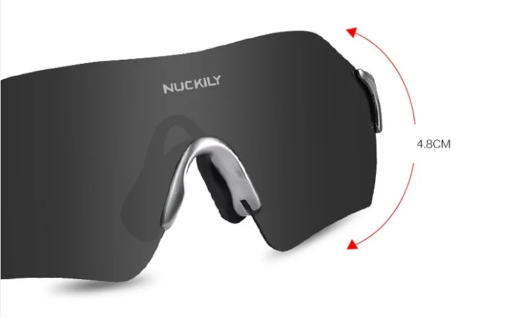 NUCKILY No Border Cycling Glasses Lightweight Running Glasses TR90 Frame Sunglasses For Road Bike and Mountain Bike PA08
