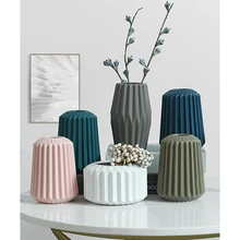 Скандинавская креативная керамическая ваза оригами, геометрические вазы, настольная Цветочная композиция, художественная ваза, домашние свадебные украшения, аксессуары