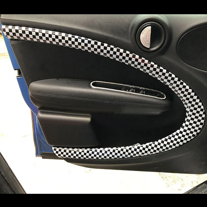 4 шт./компл. ABS внутренняя отделка двери Kit Обложка Наклейка украшение для Mini Cooper