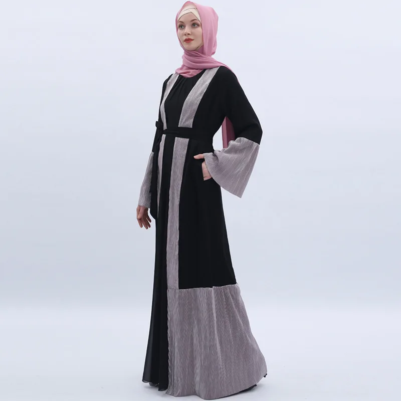 Элегантное мусульманское abaya полное платье Летний кардиган-кимоно свободные длинные халаты Jubah Ближний Восток Eid Рамадан исламский