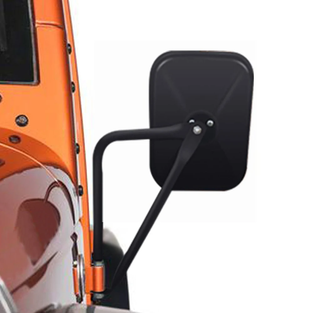 

Side View Mirrors Door Off Mirror Square Doors Mirrors 4x4 Side Qucik Release Mirrors Fit for Jeep Wrangler CJ YJ TJ JK JL 1pair