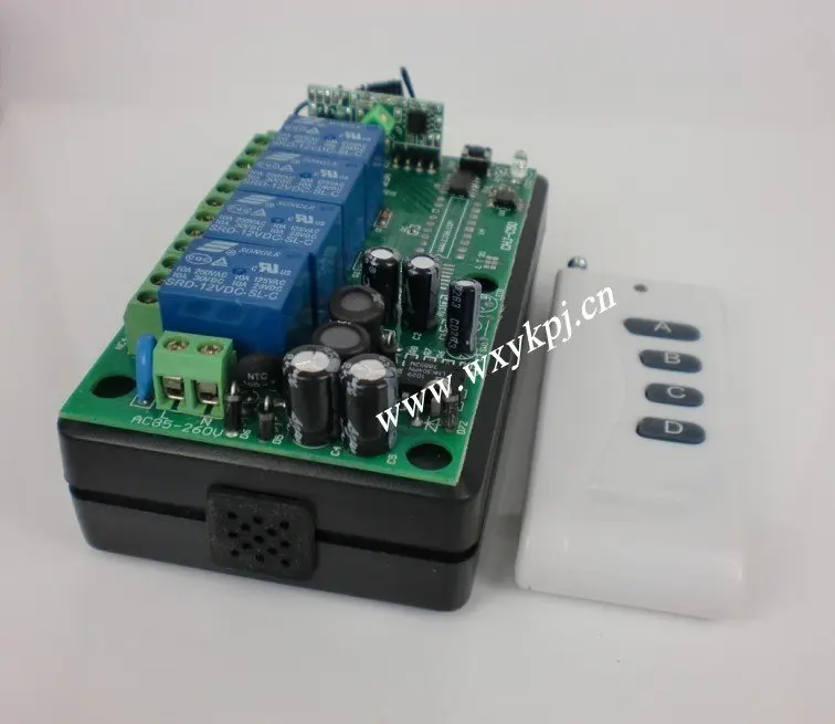 

AC 85V~220V 10A 4CH Ch RF Wireless Remote Control System RF 4CH on/off lights/lamp switchs