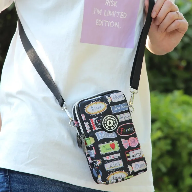 Вместительная женская сумка-мессенджер через плечо, кошелек, сумочка, чехол для телефона, на молнии, повседневная сумка на плечо, кошелек, 3 слоя - Цвет: ZH-19