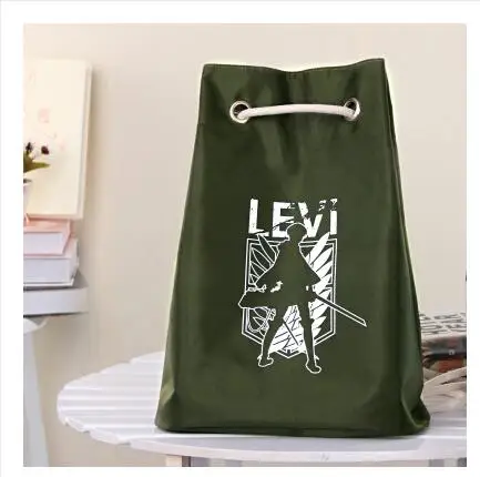 2018 аниме атака на Титанов Drawstring сумка супер Drawstring рюкзак для школьника подростков 43*20*32 см