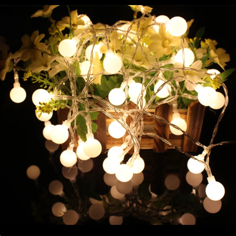 

10M 100LED Ball Lantern string lights fairy lights wedding Christmas decoration for home outdoor lighting EU plug/battery power