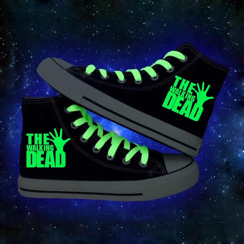 

New men canvas shoes Breathable hight-cut lace-up lighted shoes canvas Spring/Autumn walking dead casual shoes for men
